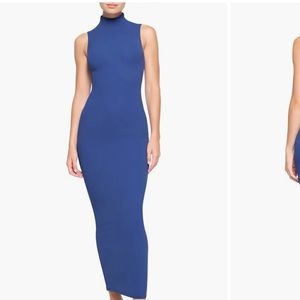 SKIMS Fits Everybody Mock Neck Sleeveless Maxi Dress - XL - Sapphire
